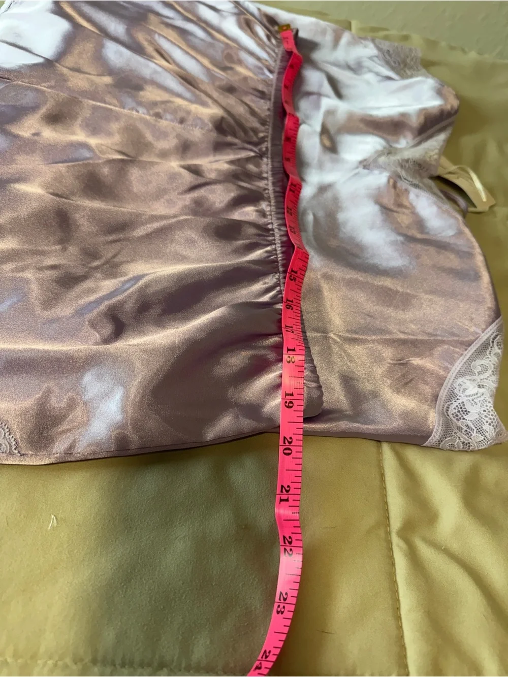 NWT Linea Donatella Lavender Satin Lace Pajama Set XL